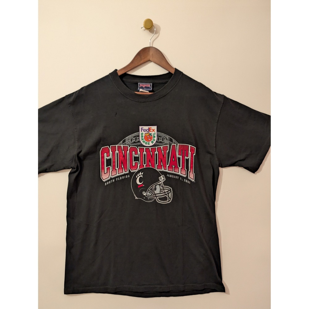 Jansport Cincinnati T Shirt Mens L Black Good Orange Bowl 2009 NCAA Football Tee
